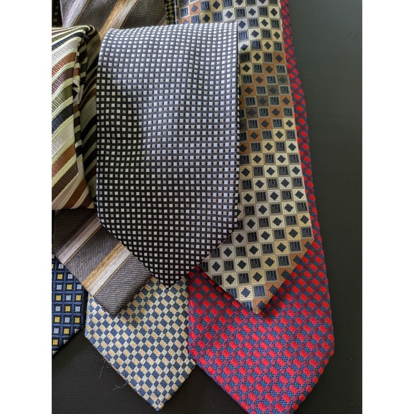Bergamo New York Tie Lot Of 12 Neckties Jacquard Repp Multicolor Etc 56-64" - Picture 5 of 16